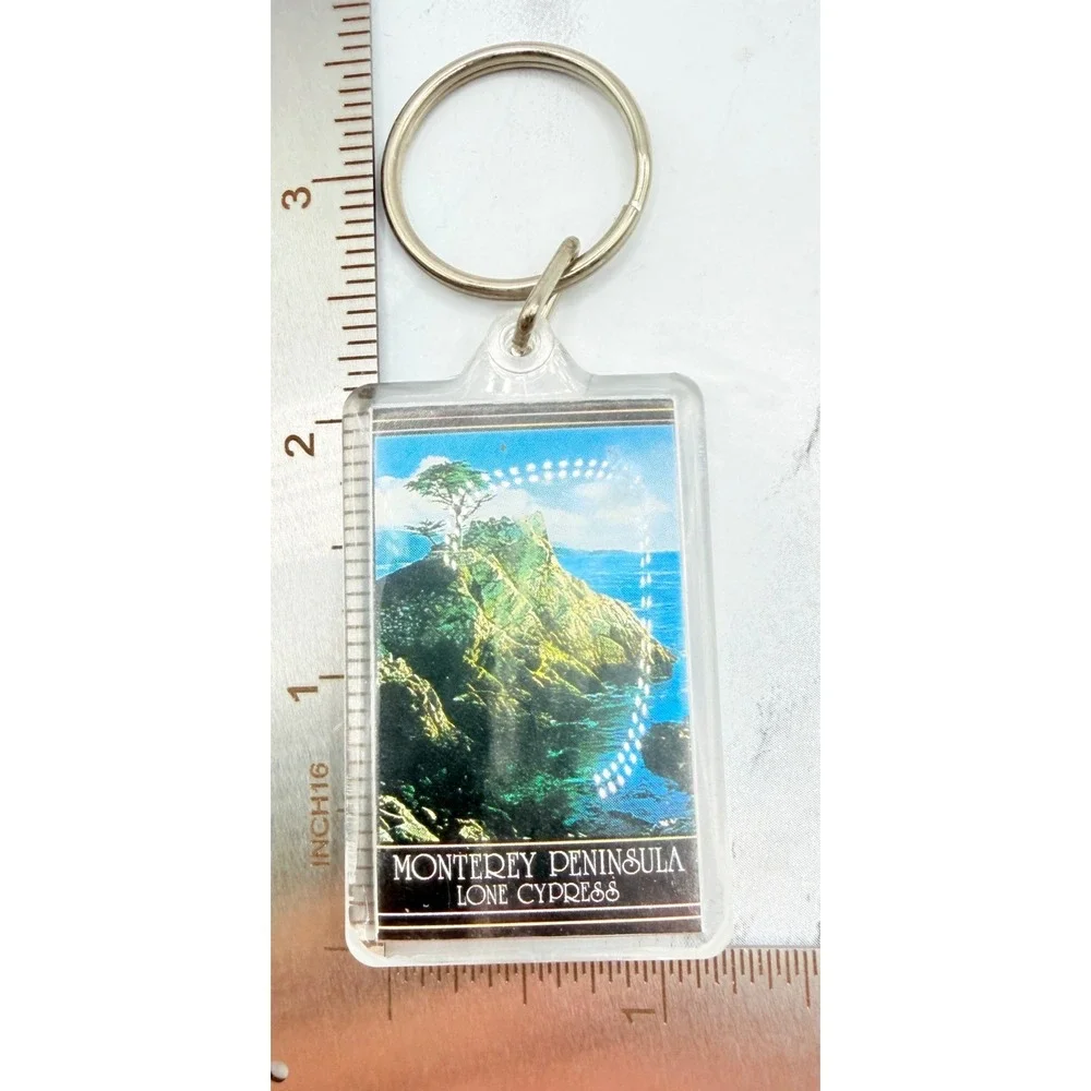 Monterey Peninsula Lone Cypress California Acrylic Souvenir Keychain